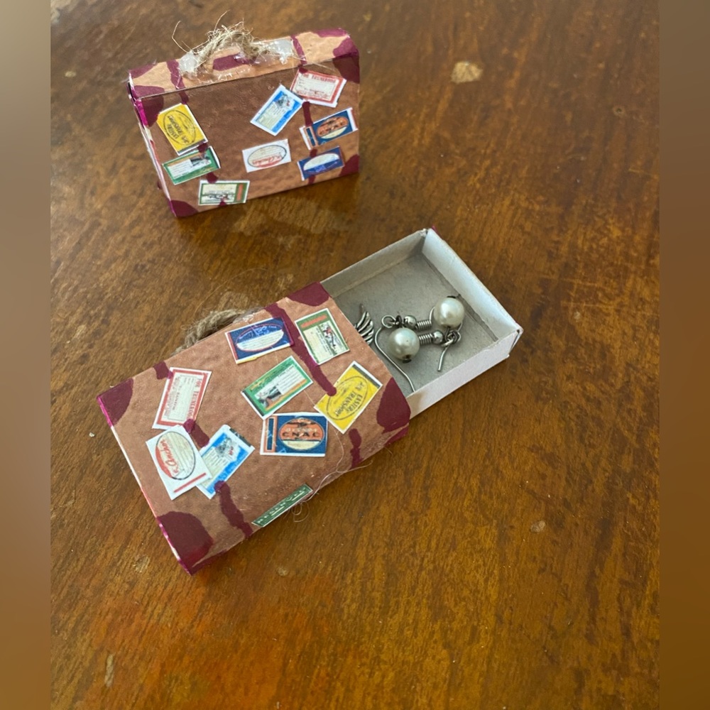 Earrings and matching pendant charm HANDMADE